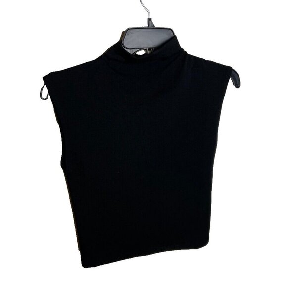 Madewell Womens Funnelneck Cropped Muscle Tee in Black Size L NO378 - Picture 2 of 6